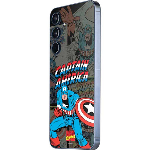 Marvel Classic Comics Captain America Vintage Galaxy A35 5G Skin